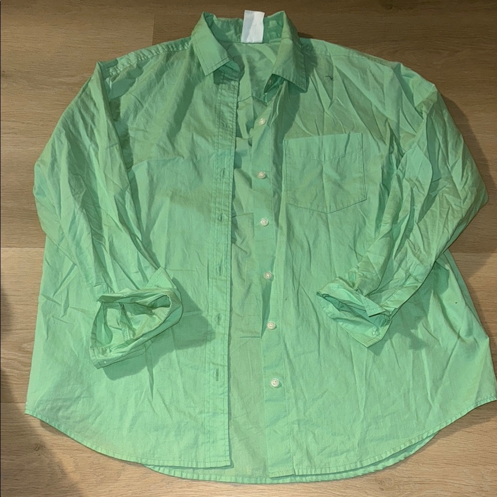 Gap oversized Green Button-Up Shirt
